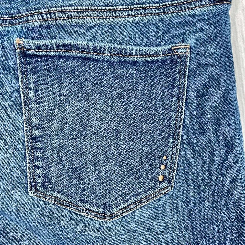 Rachel Rachel Roy High Rise Denim Jorts Bermuda Shorts Cuffed Size 10 30